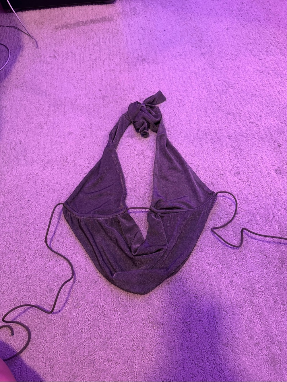 Edikted tie up draped grey top